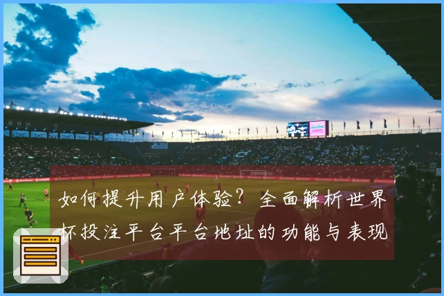 如何提升用户体验？全面解析世界杯投注平台平台地址的功能与表现