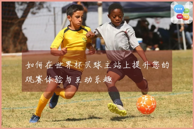 如何在世界杯买球主站上提升您的观赛体验与互动乐趣
